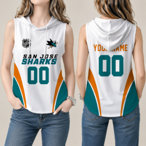 Limited Edition – Customized NHL San Jose Sharks Women’S Sleeveless Hooded Pocket Tank Top
