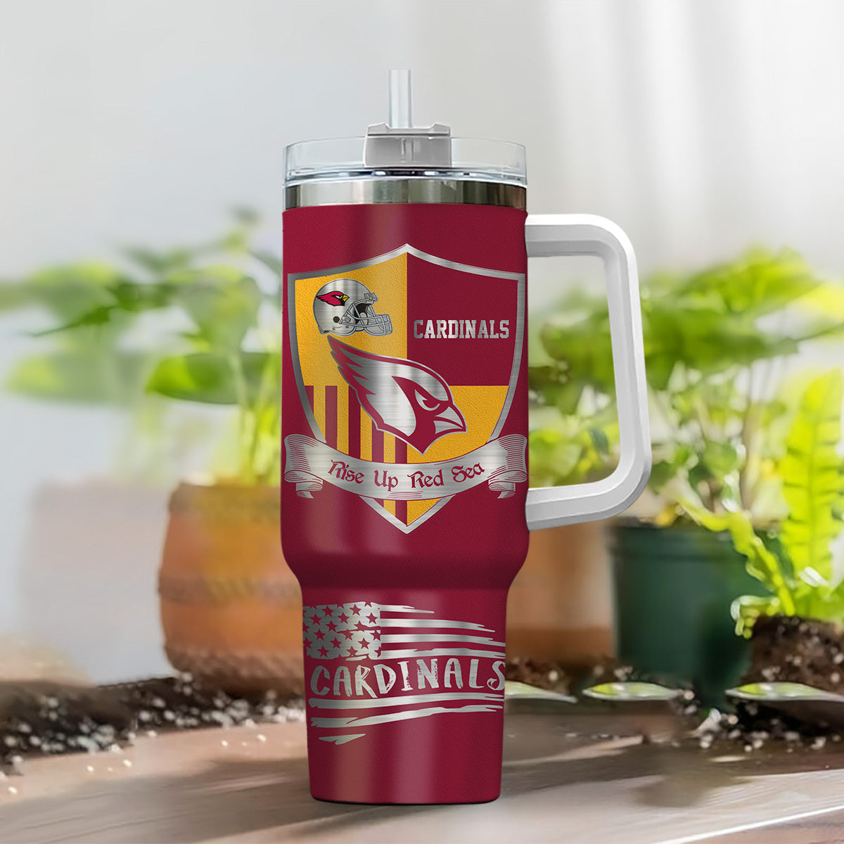 Limited Edition – Customized NFL Arizona Cardinals 40 Oz Tumbler - Image 2