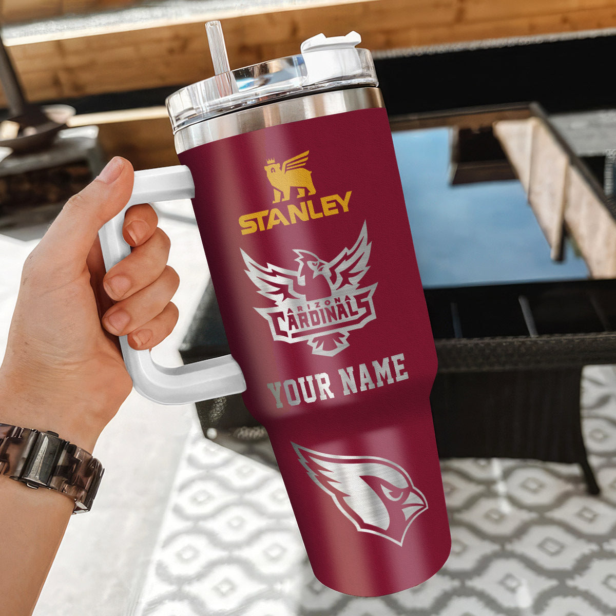 Limited Edition – Customized NFL Arizona Cardinals 40 Oz Tumbler - Image 3