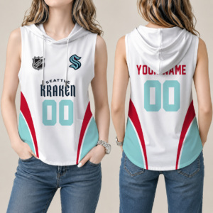 Limited Edition – Customized NHL Seattle Kraken Women’S Sleeveless Hooded Pocket Tank Top