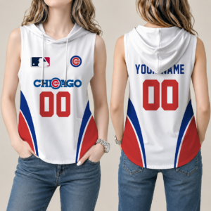 Limited Edition – Customized MLB Chicago Cubs Women’S Sleeveless Hooded Pocket Tank Top