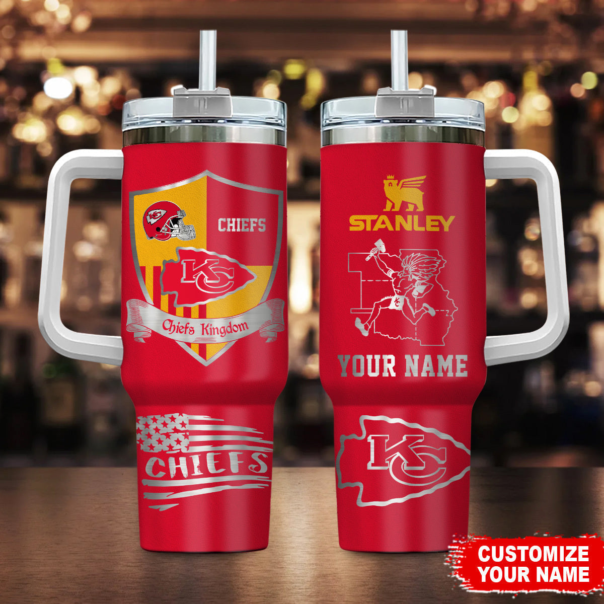 Limited Edition – Customized NFL Kansas City Chiefs 40 Oz Tumbler