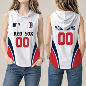 Limited Edition – Customized MLB Boston Red Sox Women’S Sleeveless Hooded Pocket Tank Top
