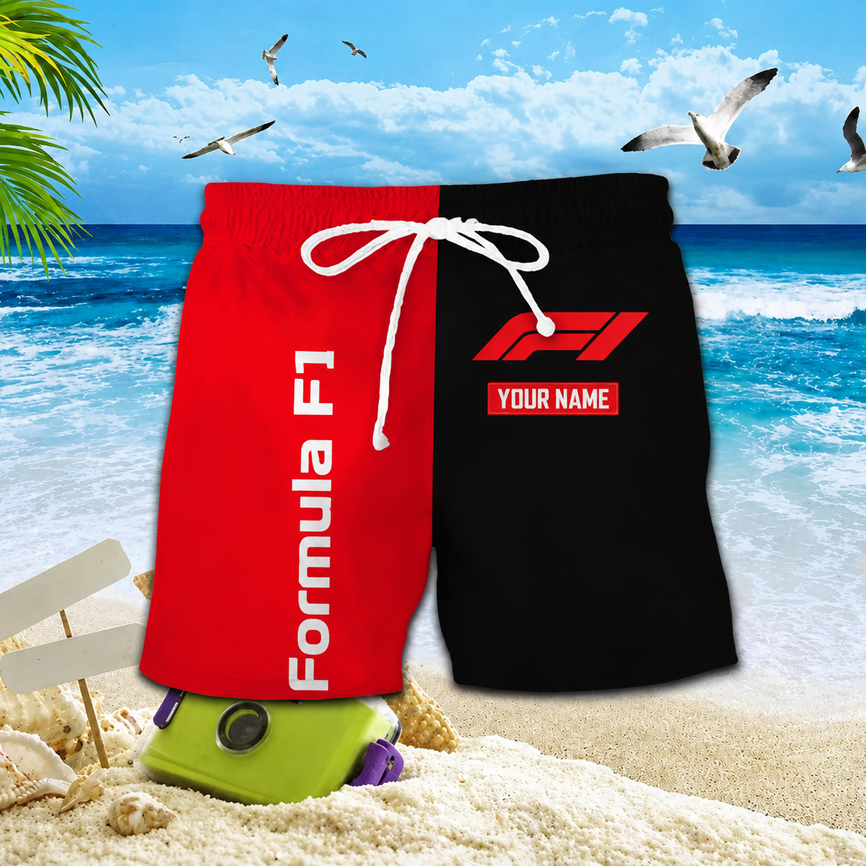 Limited Edition – Customized F1 Formula 1 Unisex Hawaiian Shirt & Shorts Set - Image 2