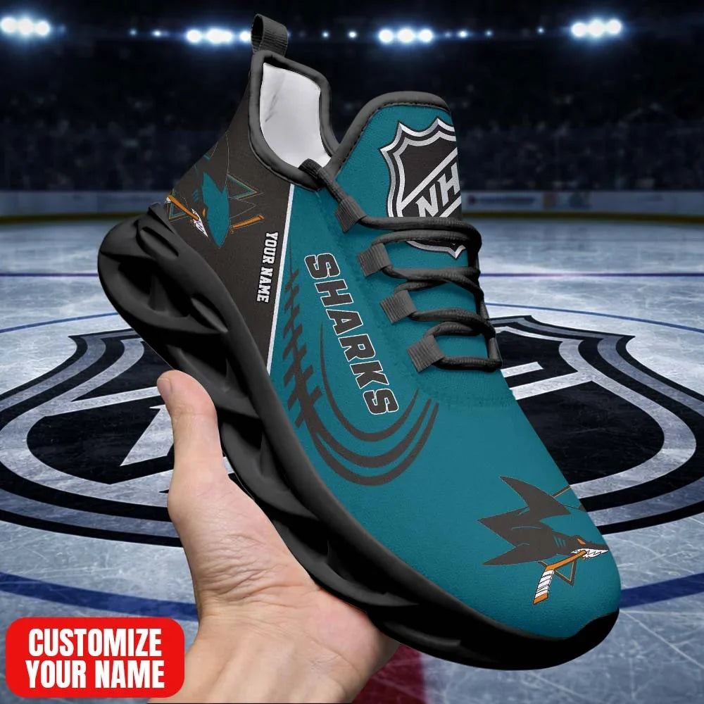 Limited Edition – Customized NHL San Jose Sharks Premium Max Soul Sneakers - Image 2