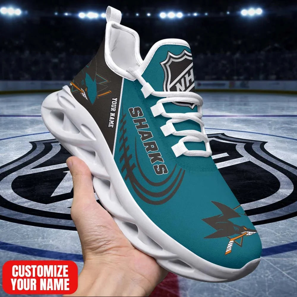 Limited Edition – Customized NHL San Jose Sharks Premium Max Soul Sneakers