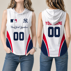 Limited Edition – Customized MLB New York Yankees Women’S Sleeveless Hooded Pocket Tank Top