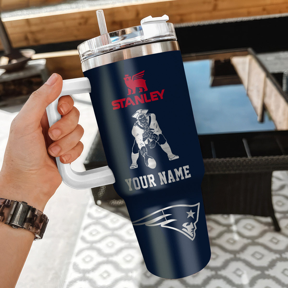 Limited Edition – Customized NFL New England Patriots 40 Oz Tumbler - Image 3