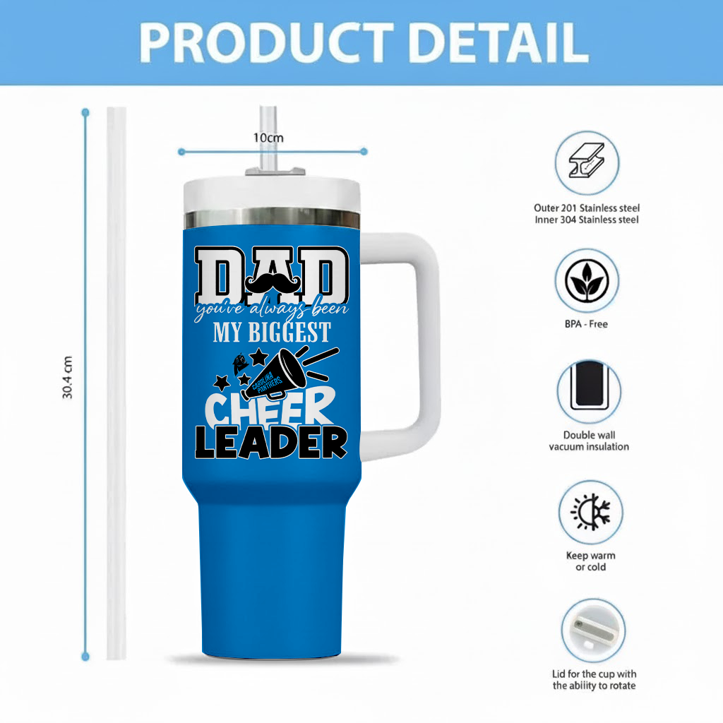 Limited Edition – Customized NFL Carolina Panthers 40Oz Tumbler - Image 2