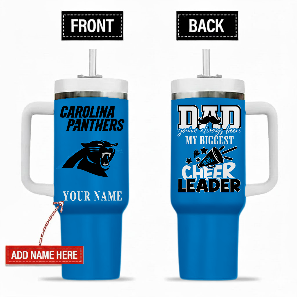 Limited Edition – Customized NFL Carolina Panthers 40Oz Tumbler