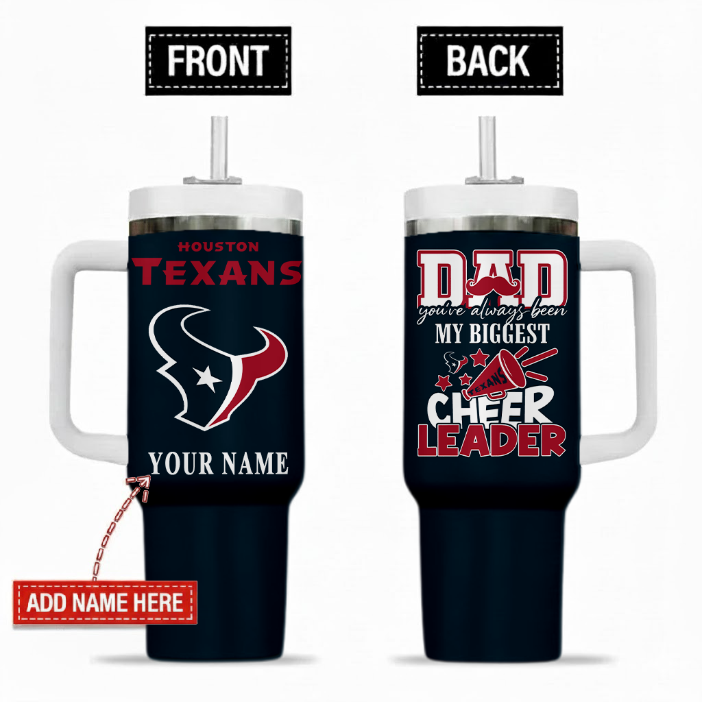 Limited Edition – Customized NFL Houston Texans 40Oz Tumbler