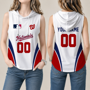 Limited Edition – Customized MLB Washington Nationals Women’S Sleeveless Hooded Pocket Tank Top