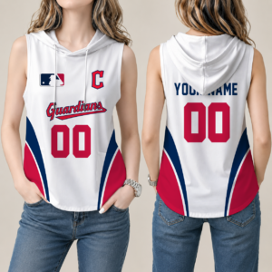 Limited Edition – Customized MLB Cleveland Guardians Women’S Sleeveless Hooded Pocket Tank Top