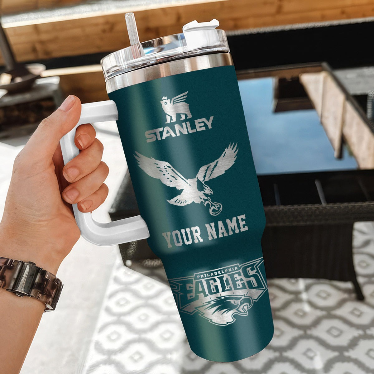 Limited Edition – Customized NFL Philadelphia Eagles 40 Oz Tumbler - Image 3