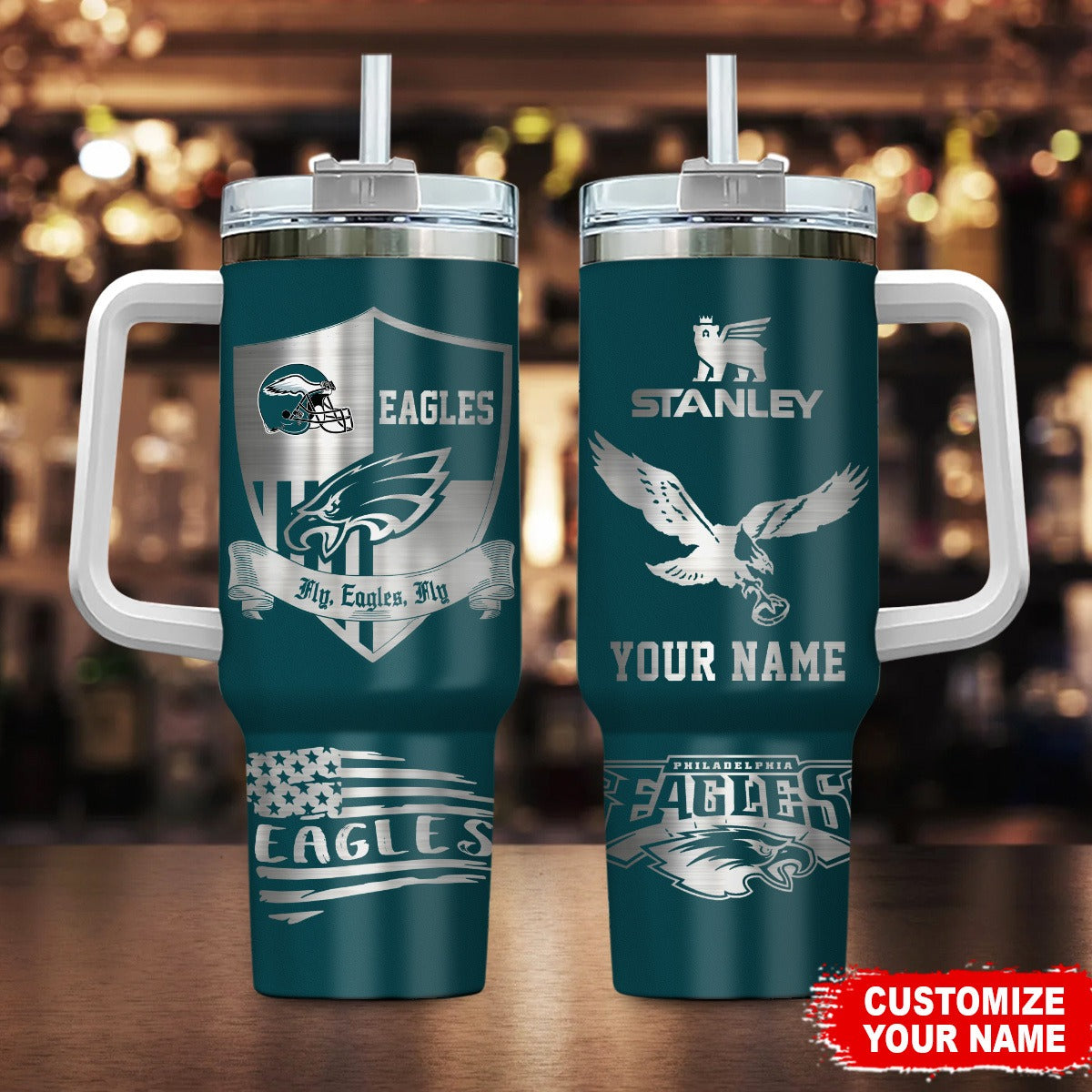Limited Edition – Customized NFL Philadelphia Eagles 40 Oz Tumbler
