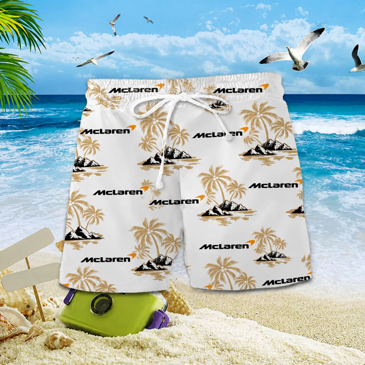 Limited Edition – Customized F1 Mclaren Unisex Hawaiian Shirt & Shorts Set - Image 2