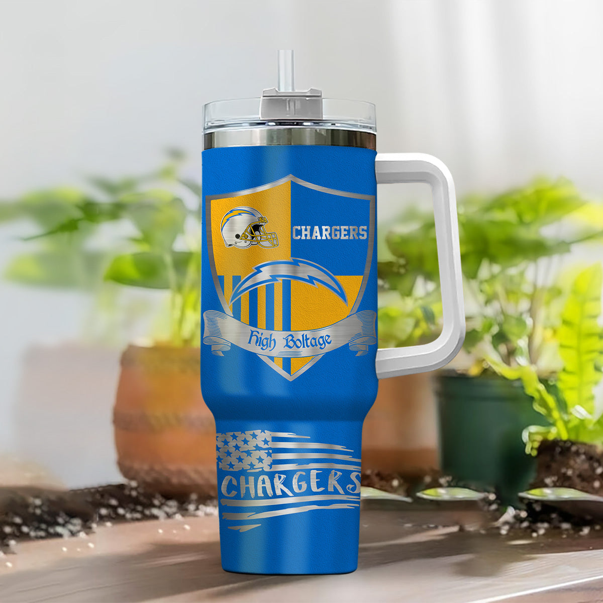 Limited Edition – Customized NFL Los Angeles Chargers 40 Oz Tumbler - Image 2