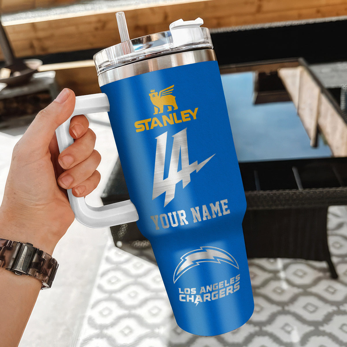 Limited Edition – Customized NFL Los Angeles Chargers 40 Oz Tumbler - Image 3