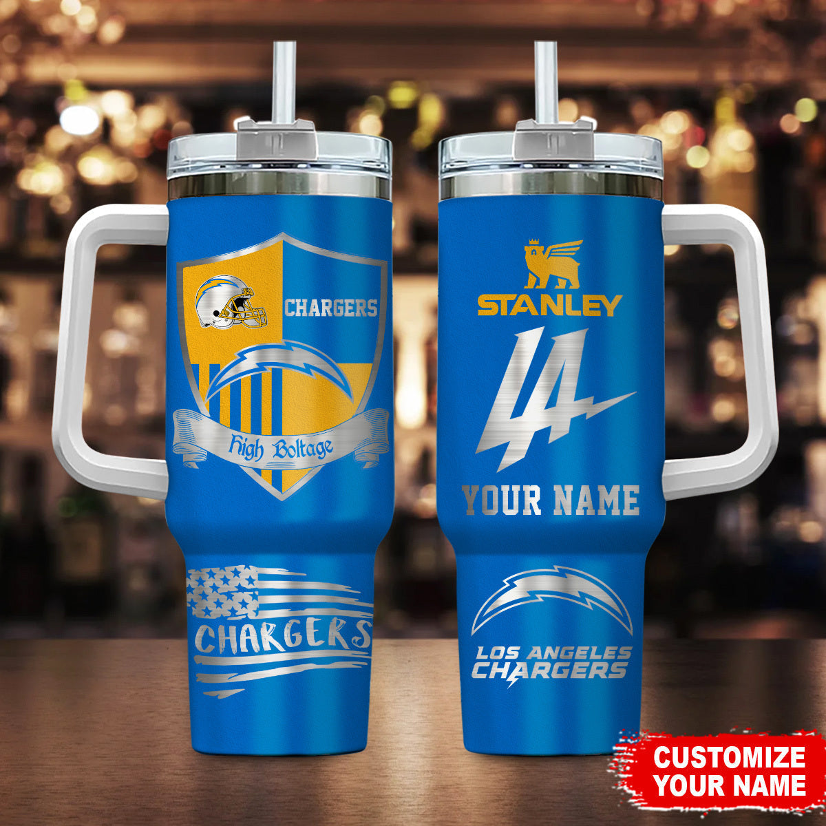 Limited Edition – Customized NFL Los Angeles Chargers 40 Oz Tumbler