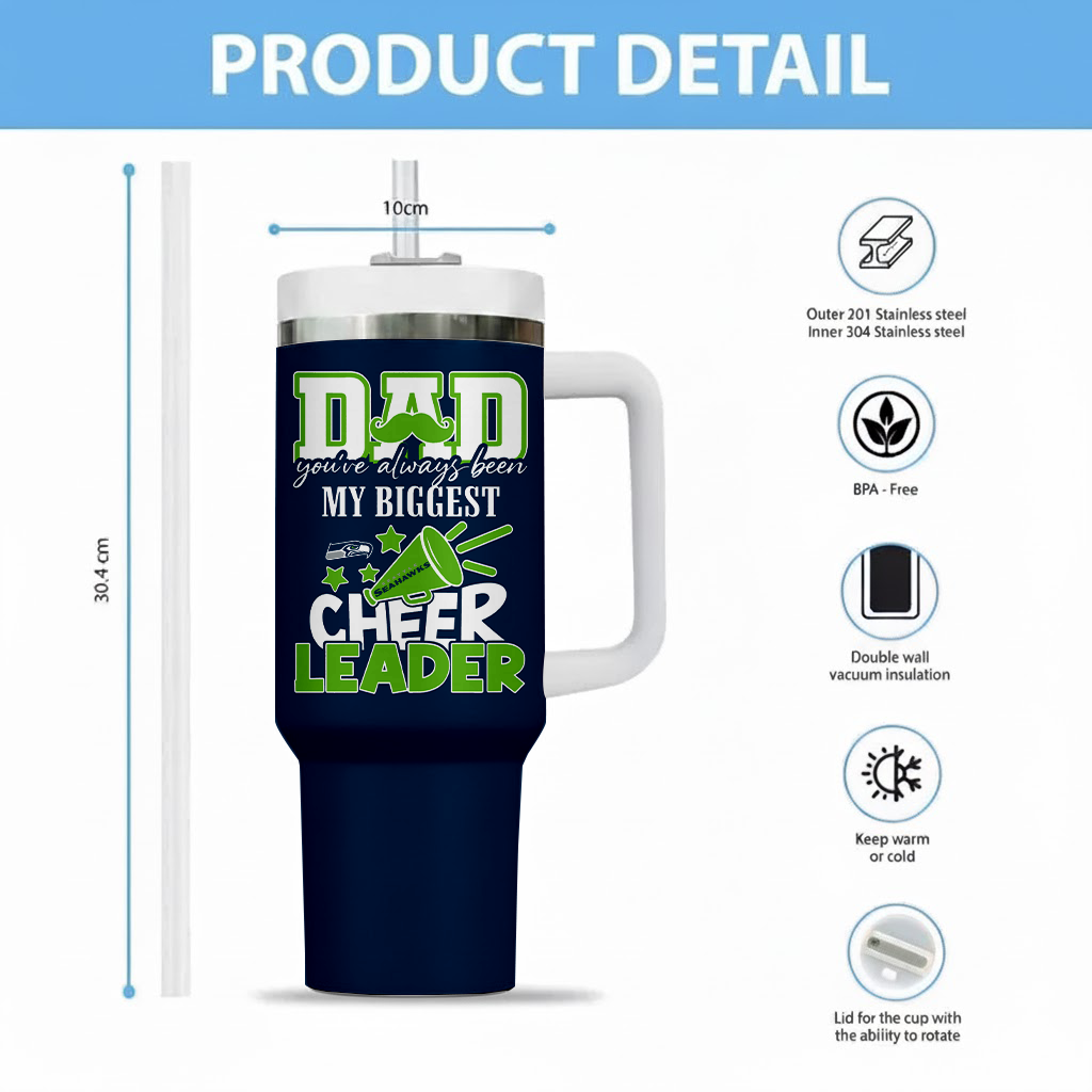 Limited Edition – Customized NFL Seattle Seahawks 40Oz Tumbler - Image 2