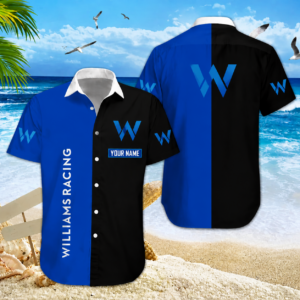 Limited Edition – Customized F1 Williams Racing Unisex Hawaiian Shirt & Shorts Set