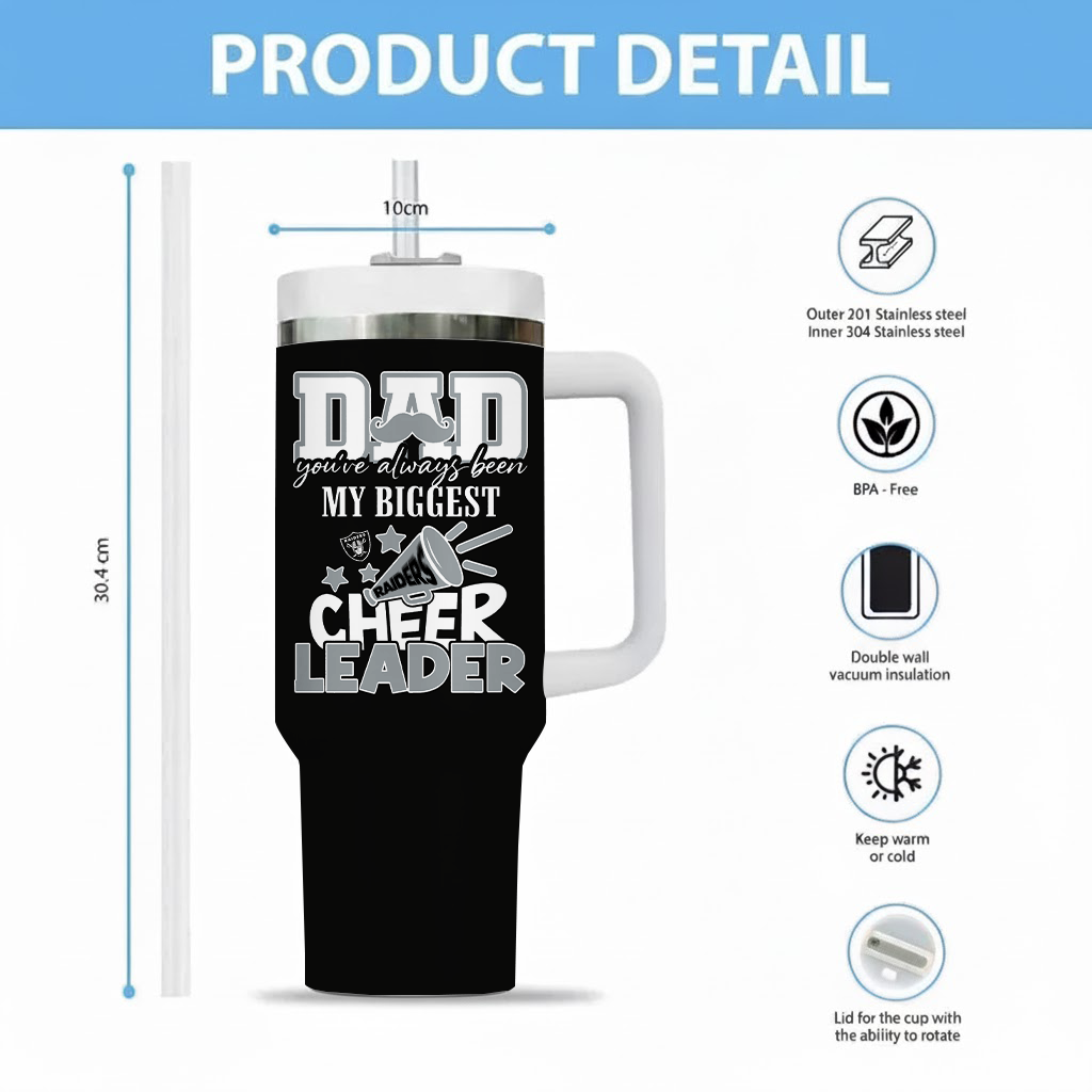 Limited Edition – Customized NFL Las Vegas Raiders 40Oz Tumbler - Image 2