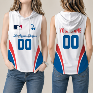 Limited Edition – Customized MLB Los Angeles Dodgers Women’S Sleeveless Hooded Pocket Tank Top