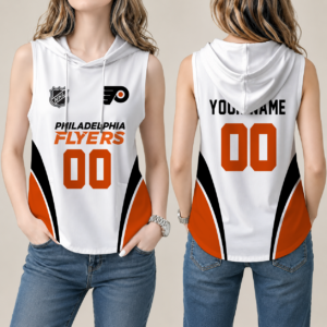 Limited Edition – Customized NHL Philadelphia Flyers Women’S Sleeveless Hooded Pocket Tank Top