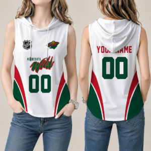 Limited Edition – Customized NHL Minnesota Wild Women’S Sleeveless Hooded Pocket Tank Top