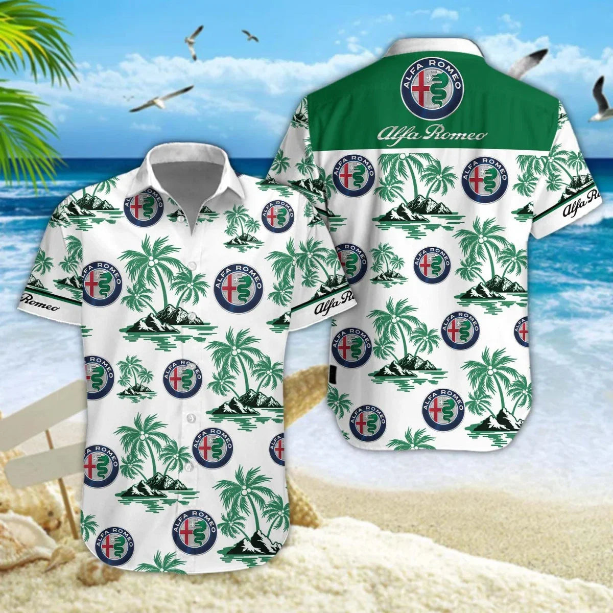Limited Edition – Customized F1 Alfa Romeo Unisex Hawaiian Shirt & Shorts Set
