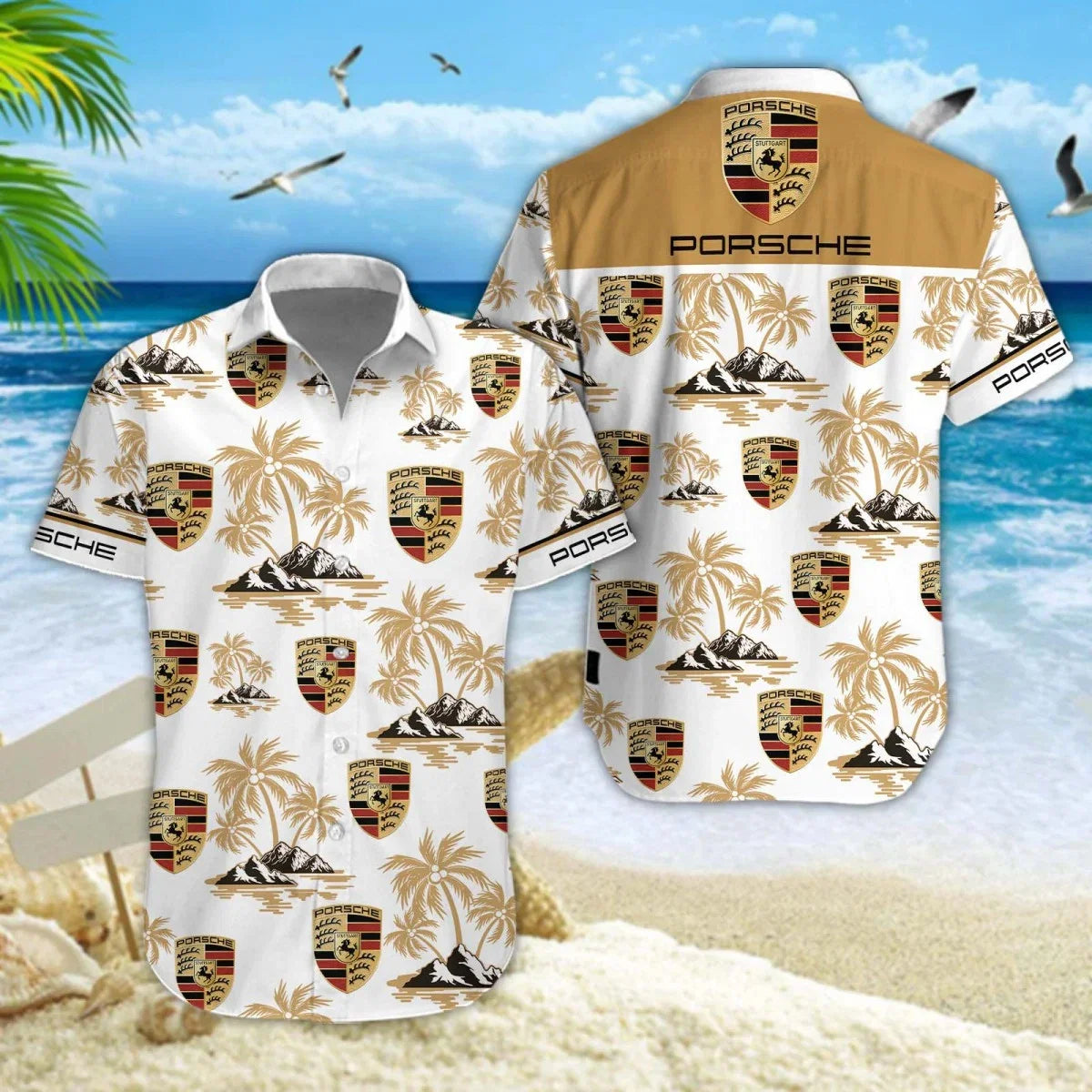 Limited Edition – Customized F1 Porsche Unisex Hawaiian Shirt & Shorts Set