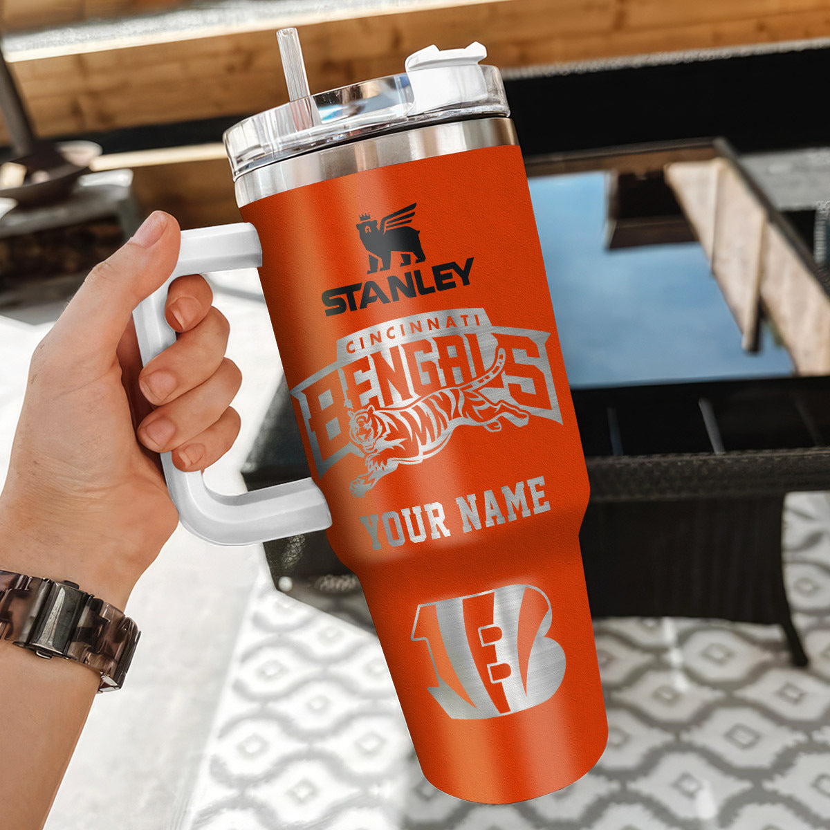 Limited Edition – Customized NFL Cincinnati Bengals 40 Oz Tumbler - Image 3