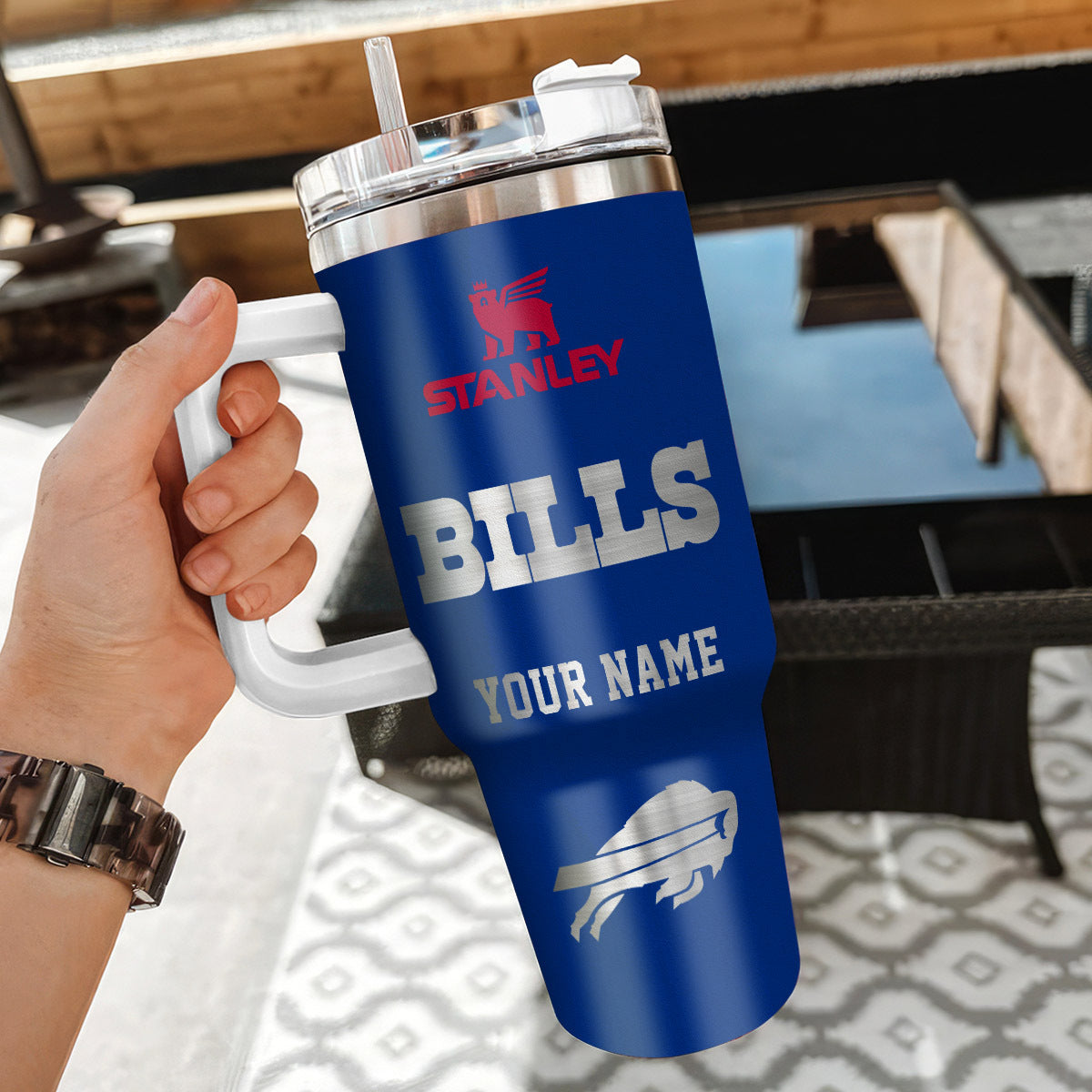 Limited Edition – Customized NFL Buffalo Bills 40 Oz Tumbler - Image 3