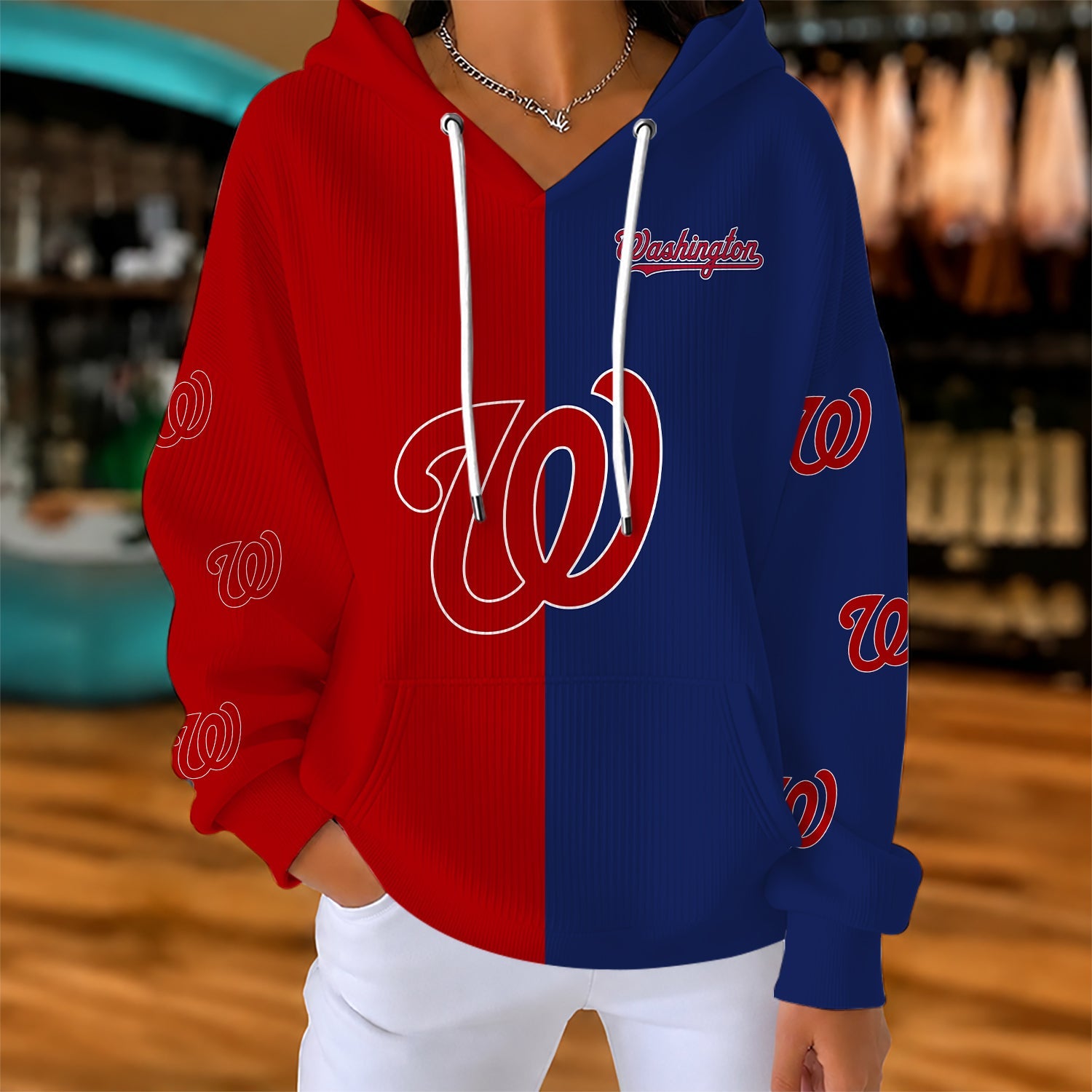 Limited Edition – Customized MLB Washington Nationals Ribbed Hoodie & Sweatshirt