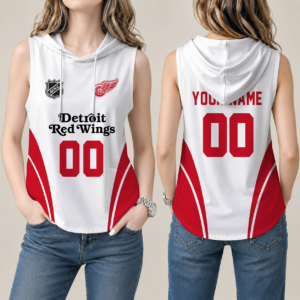 Limited Edition – Customized NHL Detroit Red Wings Women’S Sleeveless Hooded Pocket Tank Top