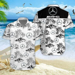 Limited Edition – Customized F1 Mercedes Unisex Hawaiian Shirt & Shorts Set
