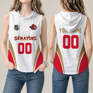 Limited Edition – Customized NHL Ottawa Senators Women’S Sleeveless Hooded Pocket Tank Top
