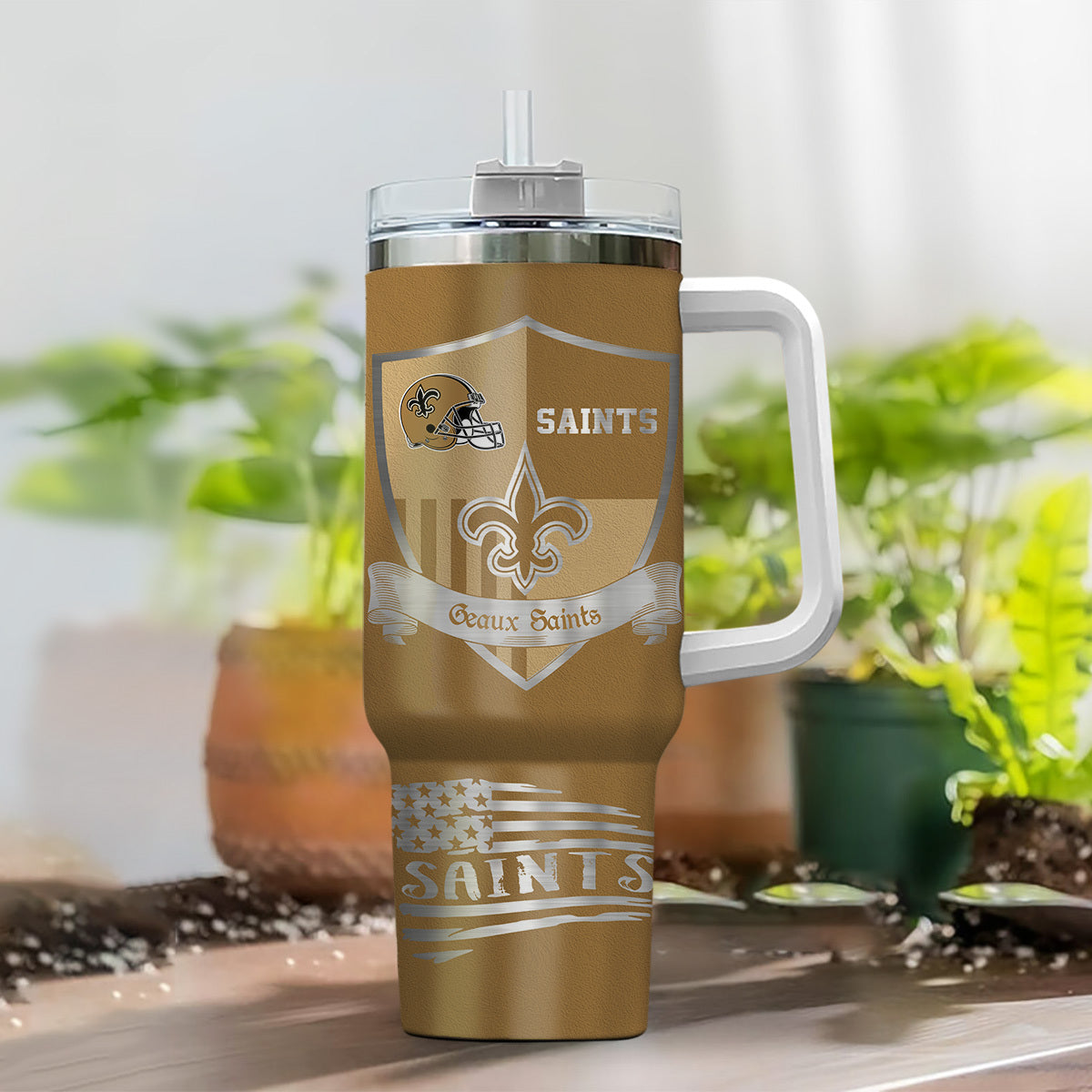 Limited Edition – Customized NFL New Orleans Saints 40 Oz Tumbler - Image 2