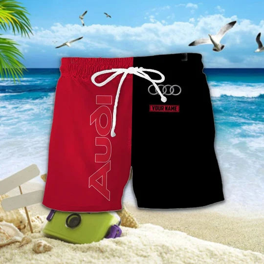 Limited Edition – Customized F1 Audi Unisex Hawaiian Shirt & Shorts Set - Image 2