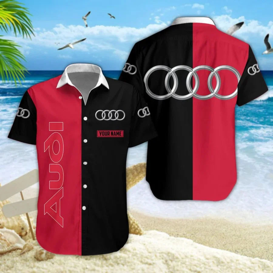 Limited Edition – Customized F1 Audi Unisex Hawaiian Shirt & Shorts Set