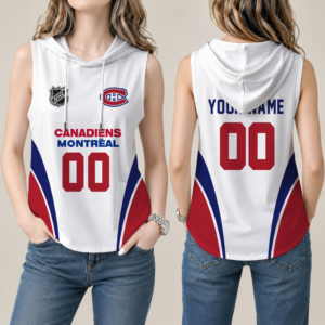 Limited Edition – Customized NHL Montreal Canadiens Women’S Sleeveless Hooded Pocket Tank Top