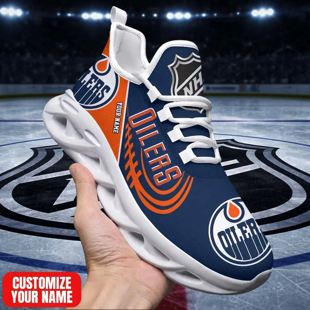 Limited Edition – Customized NHL Edmonton Oilers Premium Max Soul Sneakers