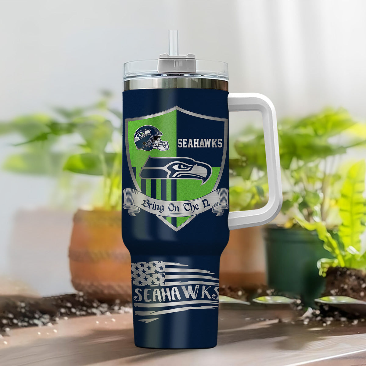 Limited Edition – Customized NFL Seattle Seahawks 40 Oz Tumbler - Image 2