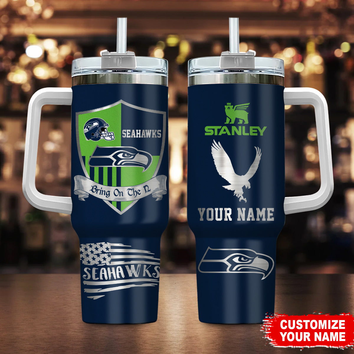 Limited Edition – Customized NFL Seattle Seahawks 40 Oz Tumbler