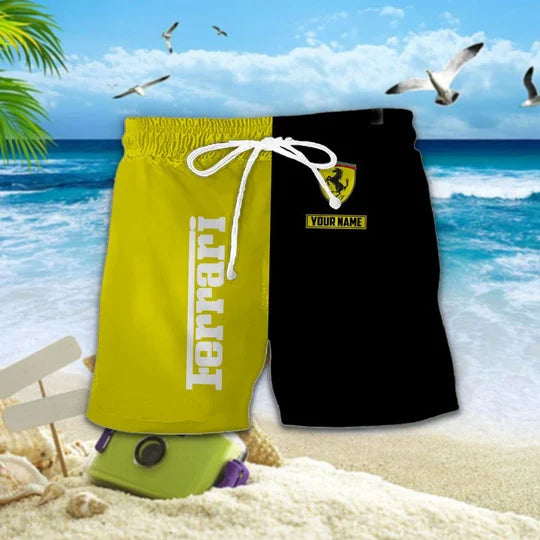 Limited Edition – Customized F1 Scuderia Ferrari Unisex Hawaiian Shirt & Shorts Set - Image 2