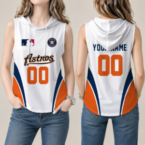Limited Edition – Customized MLB Houston Astros Women’S Sleeveless Hooded Pocket Tank Top