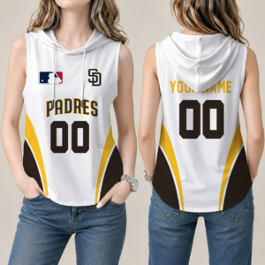 Limited Edition – Customized MLB San Diego Padres Women’S Sleeveless Hooded Pocket Tank Top
