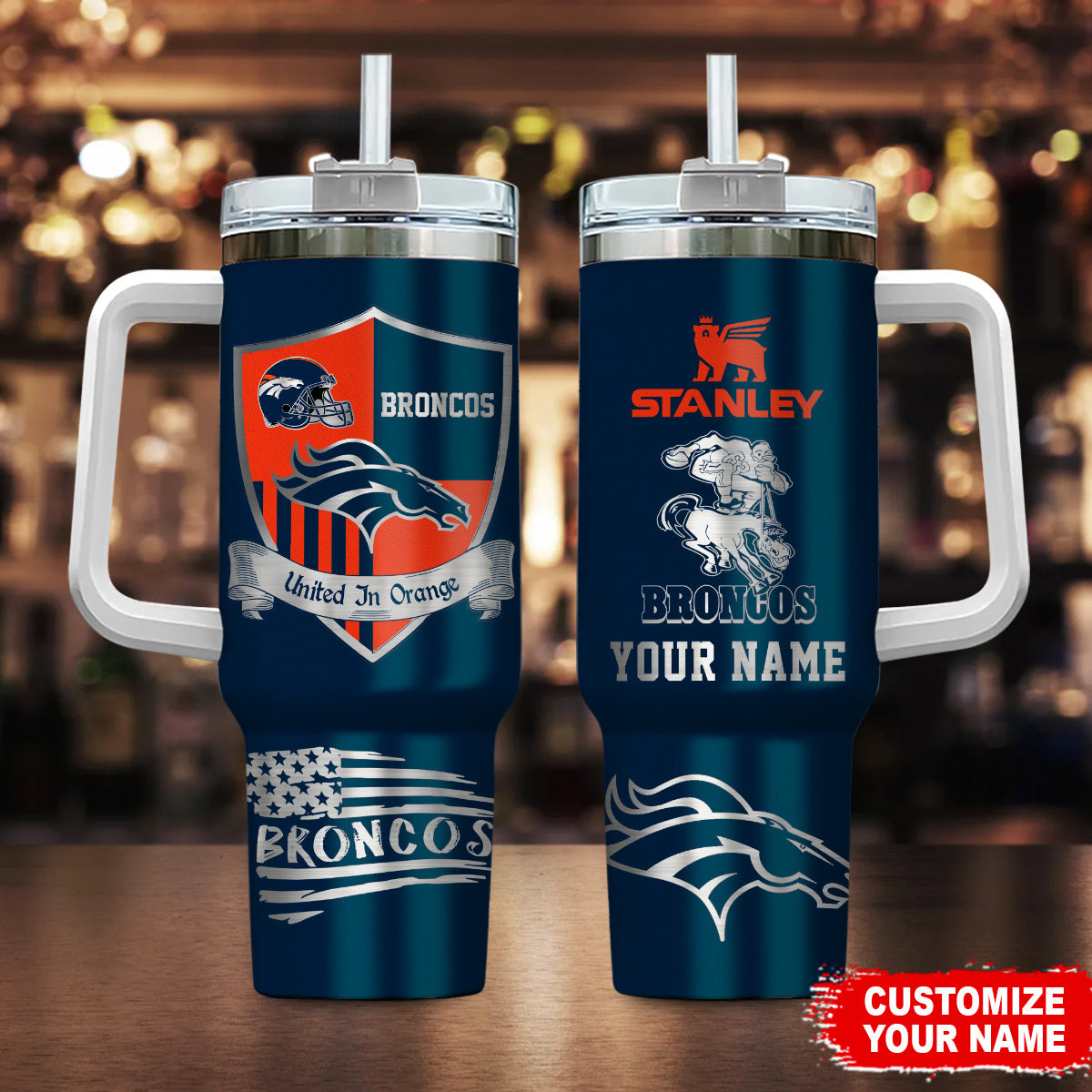 Limited Edition – Customized NFL Denver Broncos 40 Oz Tumbler