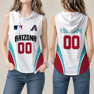 Limited Edition – Customized MLB Arizona Diamondbacks Women’S Sleeveless Hooded Pocket Tank Top