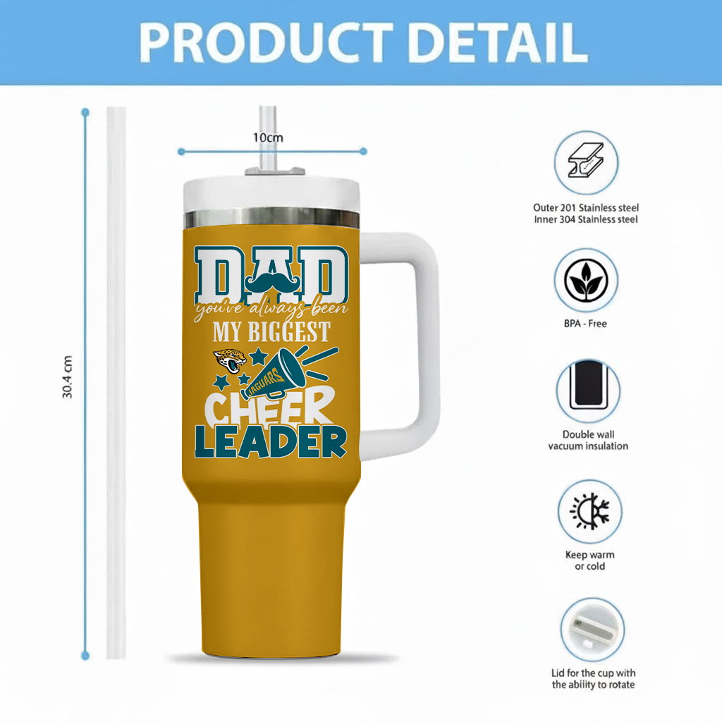 Limited Edition – Customized NFL Jacksonville Jaguars 40Oz Tumbler - Image 2